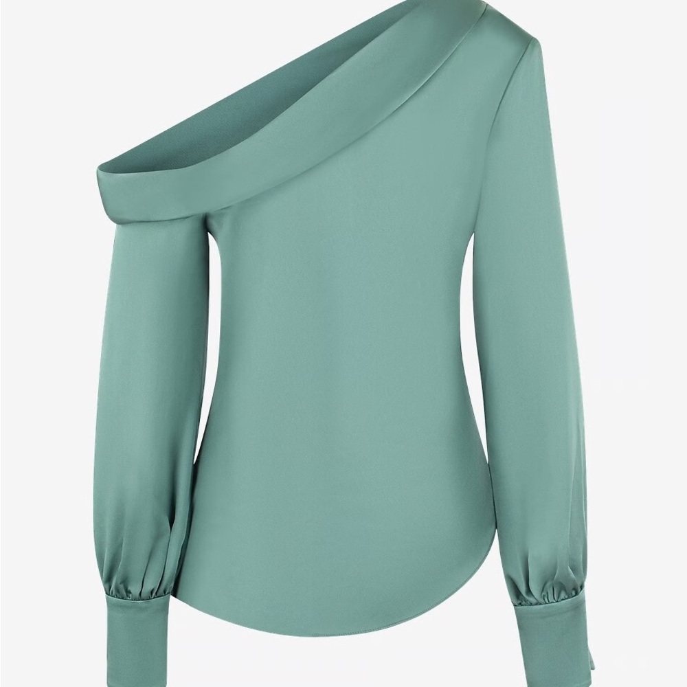 Jonathan Simkhai Asymmetrical Green Blouse